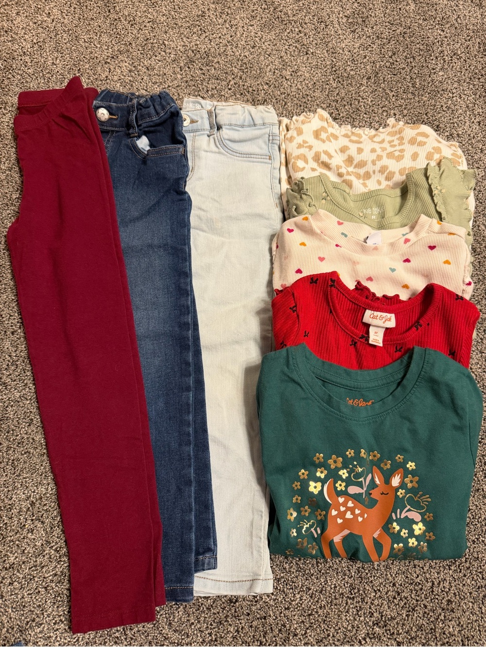 OshKosh B'gosh Cat & Jack Old Navy Okie Dokie Garanimals Girls 5T 8pc Lot